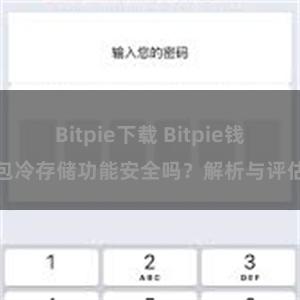 Bitpie下载 Bitpie钱包冷存储功能安全吗？解析与评估