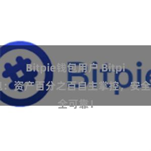 Bitpie钱包用户 Bitpie钱包：资产百分之百自主掌控，安全可靠！