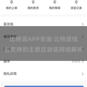 比特派APP安装 比特派钱包支持的主要区块链网络解析