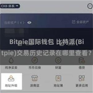 Bitpie国际钱包 比特派(Bitpie)交易历史记录在哪里查看？